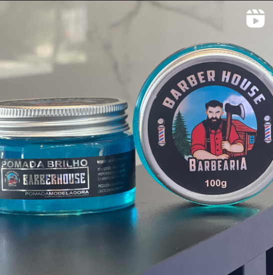 Pomada Brilho para Cabelo - BarberHouse (100g)